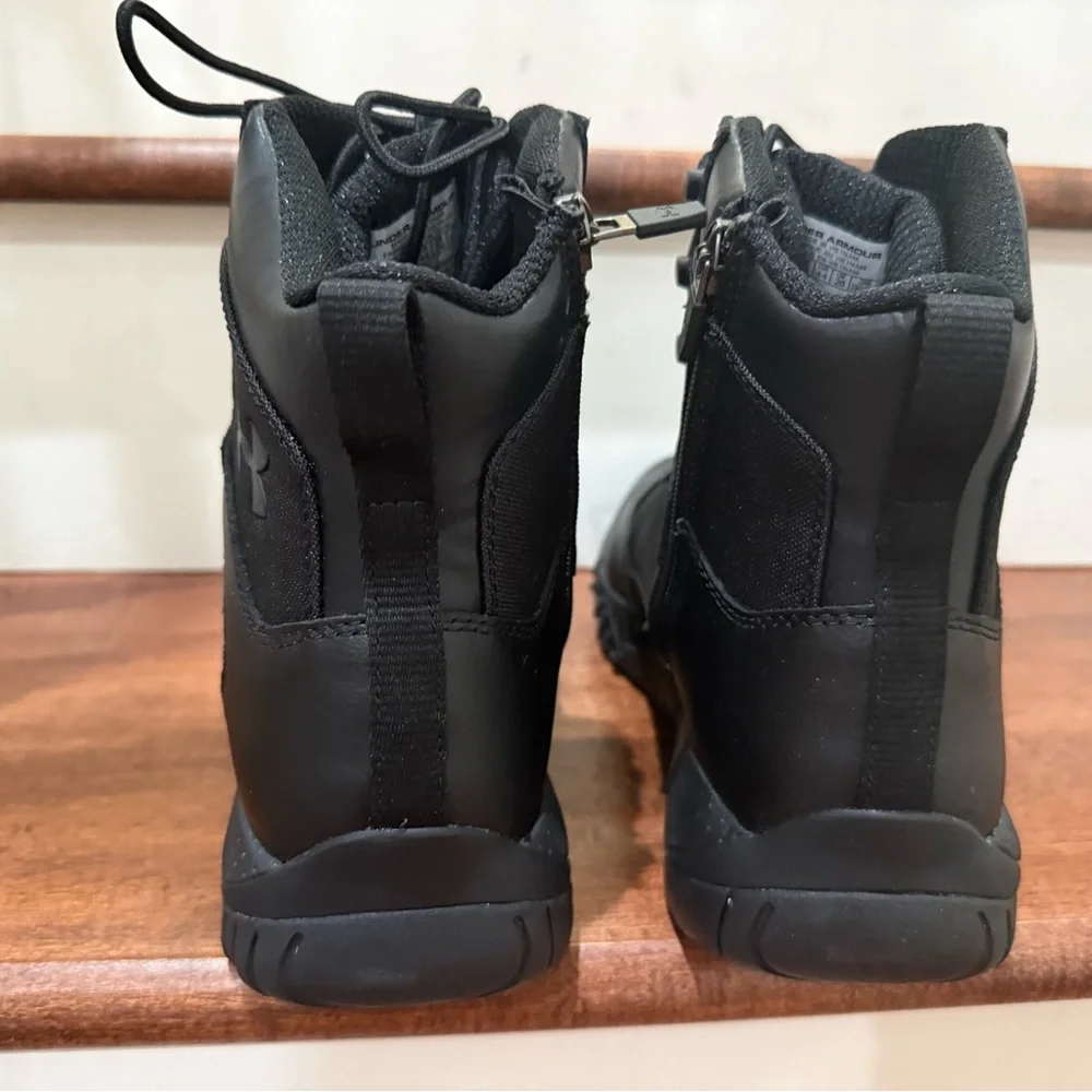 NWT Size 13 Under Armour StellarZip Waterproof Black Tactical Boots